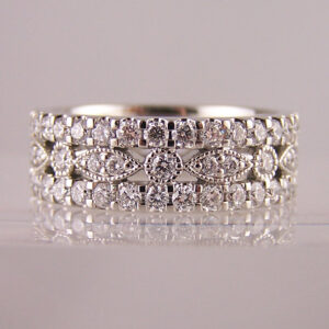 Filigree Diamond Wedding Rings