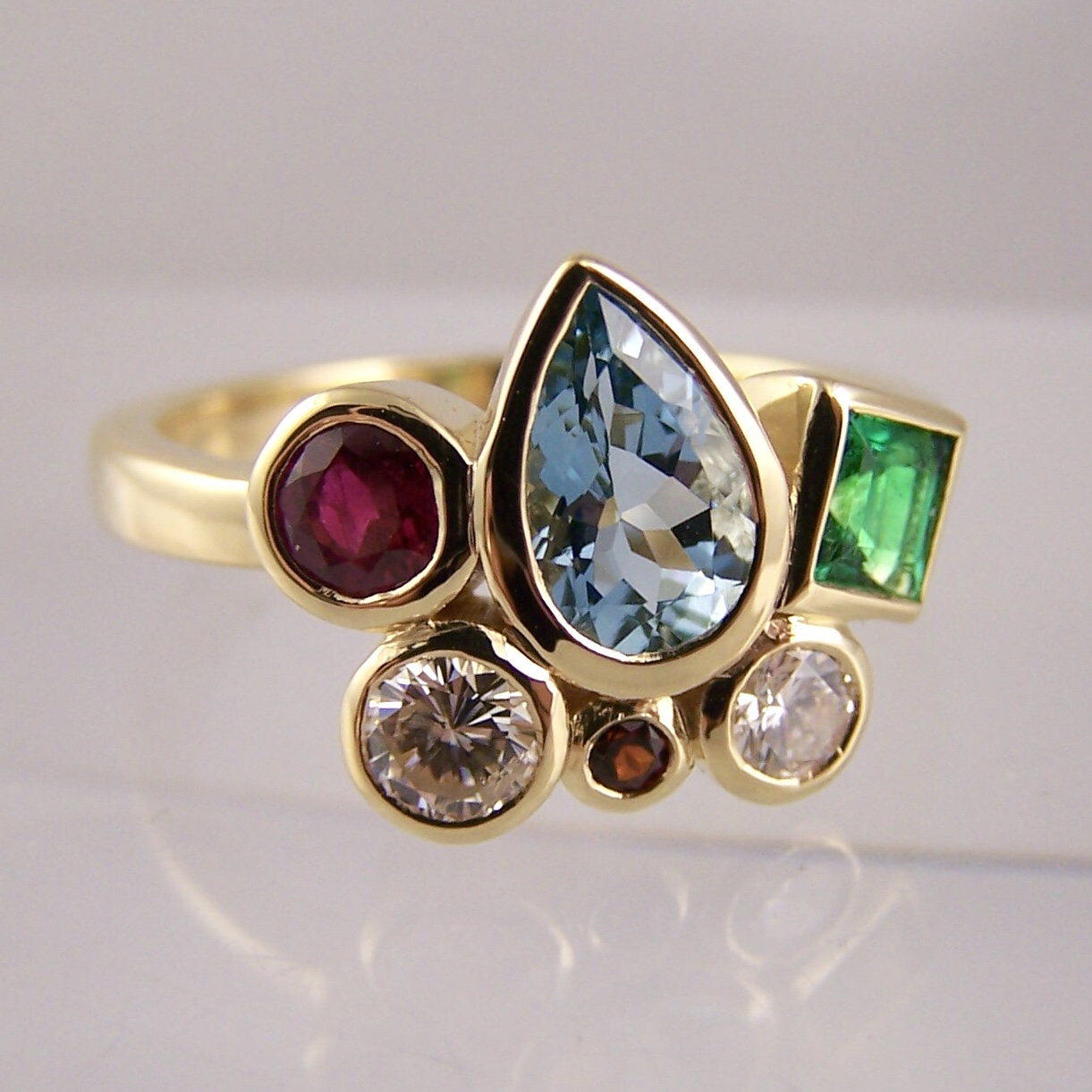 Emerald Cut Aquamarine Engagement Ring, 2 Carat Aquamarine Diamonds Ring,  White Gold Aquamarine Ring, March Birthstone , Blue Aquamarine - Etsy