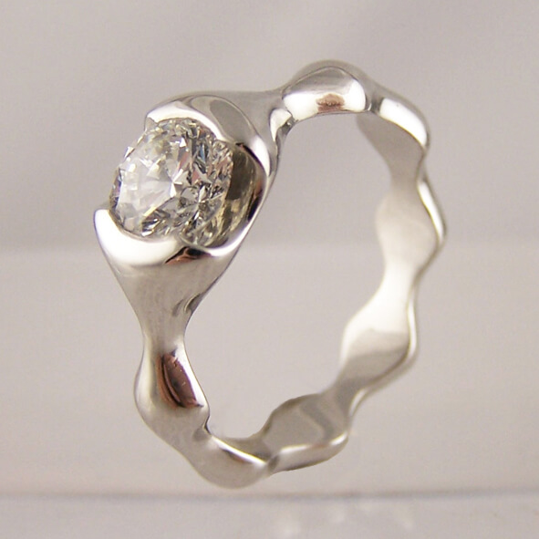 End Set Diamond Engagement Rings
