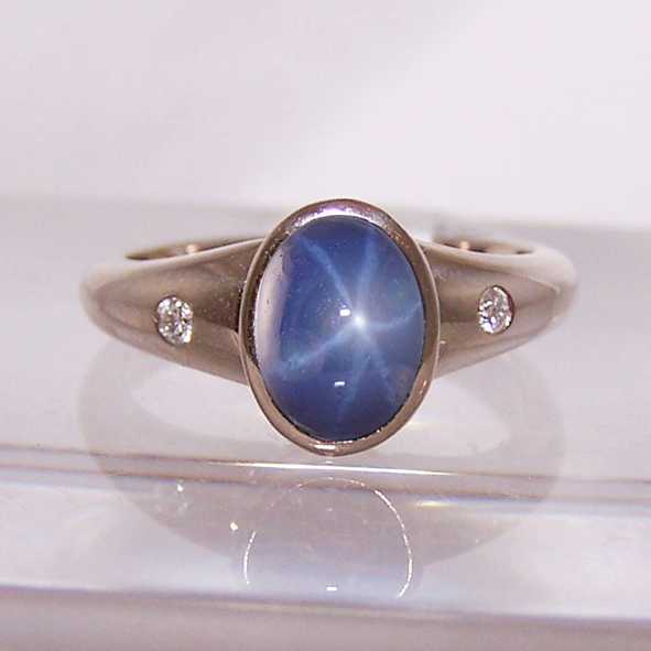 Shop Star Sapphire & Diamond Ring