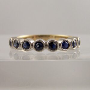 Rubover milgrain Sapphire ring