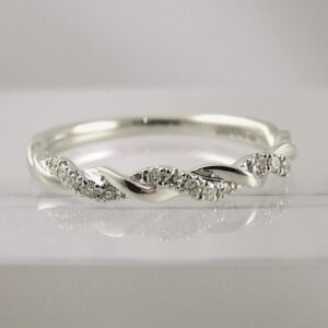 Platinum platted Diamond wedding ring